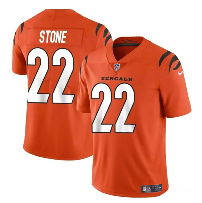 Men's Cincinnati Bengals #22 Geno Stone Orange Vapor Untouchable Limited Football Stitched Jersey